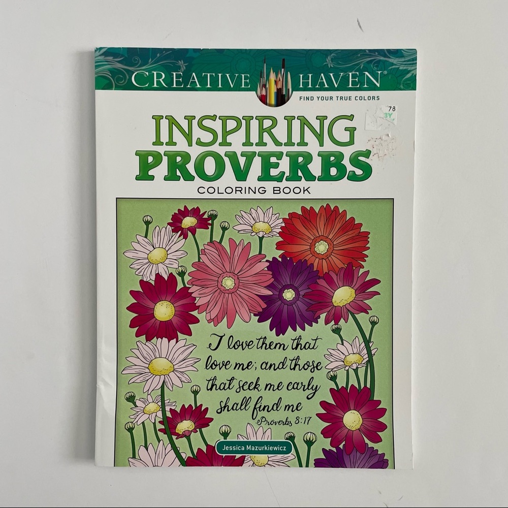 New inspiring proverbs adult coloring book